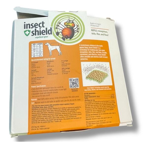 Insect Shield Dog Safety Vest XXL Protective Repels Mosquito Ticks Fleas Gear - Picture 7 of 13